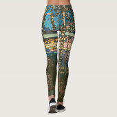 Abstract Kandinsky Riding Paar Kleurrijk Leggings (Achterkant)