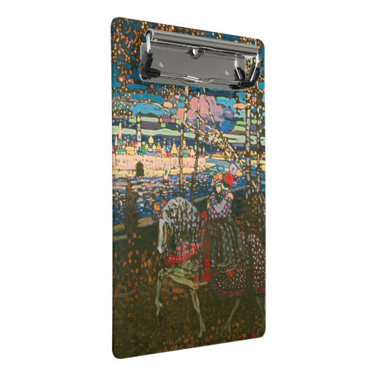 Abstract Kandinsky Riding Paar Kleurrijk Mini Klembord (Schuin)