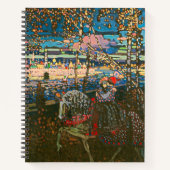 Abstract Kandinsky Riding Paar Kleurrijk Notitieboek (Voorkant)