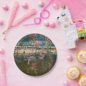 Abstract Kandinsky Riding Paar Kleurrijk Papieren Bordje (Feest)