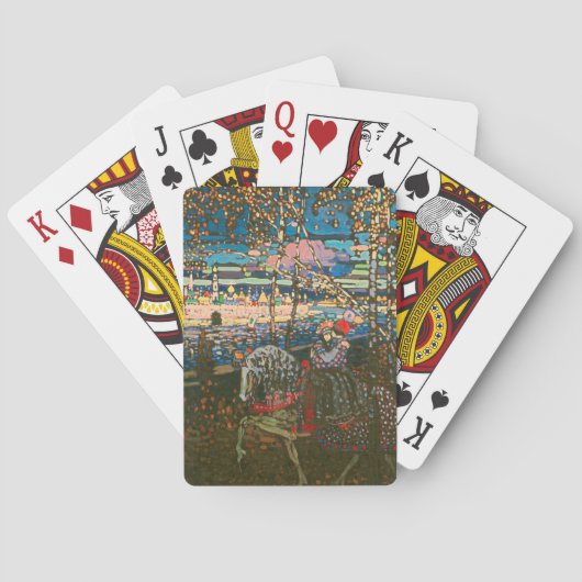 Abstract Kandinsky Riding Paar Kleurrijk Pokerkaarten (Achterkant)