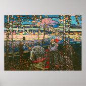 Abstract Kandinsky Riding Paar Kleurrijk Poster (Voorkant)