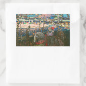 Abstract Kandinsky Riding Paar Kleurrijk Rechthoekige Sticker (Tas)