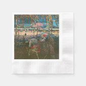 Abstract Kandinsky Riding Paar Kleurrijk Servet (Voorkant)