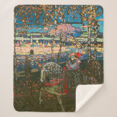 Abstract Kandinsky Riding Paar Kleurrijk Sherpa Deken (Voorkant)