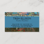 Abstract Kandinsky Riding Paar Kleurrijk Visitekaartje (Achterkant)