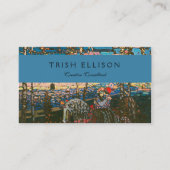 Abstract Kandinsky Riding Paar Kleurrijk Visitekaartje (Voorkant)