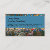 Abstract Kandinsky Riding Paar Kleurrijk Visitekaartje (Voorkant)