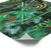 Abstract Karuna Reiki Green Zonar Symbol Poster (Hoek)