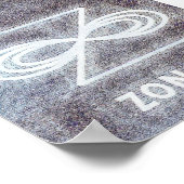 Abstract Karuna Reiki Helwit Zonar symbool Poster (Hoek)