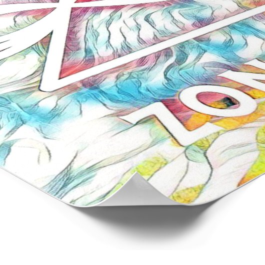 Abstract Karuna Reiki Zonar Poster (Hoek)