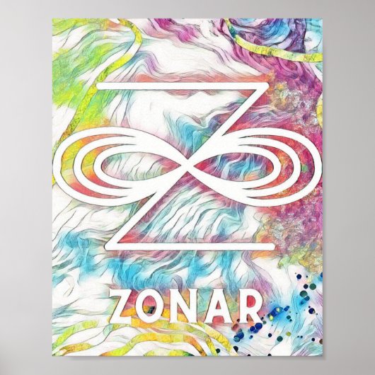 Abstract Karuna Reiki Zonar Poster (Voorkant)