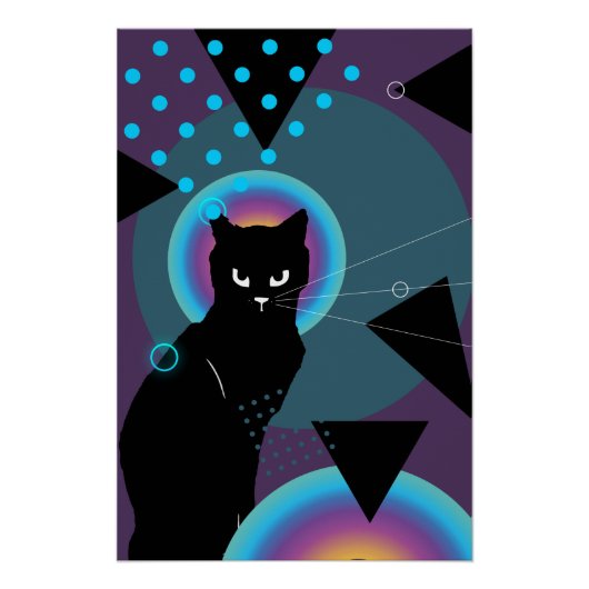 Abstract kat kunst poster (Voorkant)