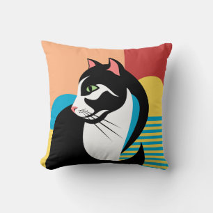 Abstract kat ontwerp kussen