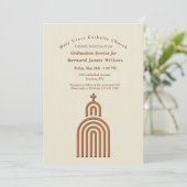 Abstract Kathedrale Inwijdingsdienst Uitnodiging (Staand voorkant)