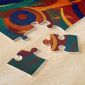 Abstract kattenfamilieportret legpuzzel (Zijkant)