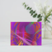 Abstract kattengezicht briefkaart (Staand voorkant)
