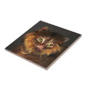Abstract kattengezicht tegeltje (Zijkant)