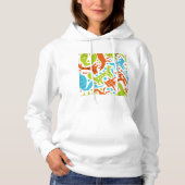 Abstract kattenpatroon grillige moderne huisdieren hoodie (Voorkant)