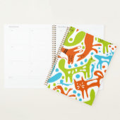 Abstract kattenpatroon grillige moderne huisdieren planner (Display)