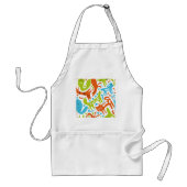 Abstract kattenpatroon grillige moderne huisdieren standaard schort (Voorkant)