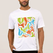 Abstract kattenpatroon grillige moderne huisdieren t-shirt (Voorkant)