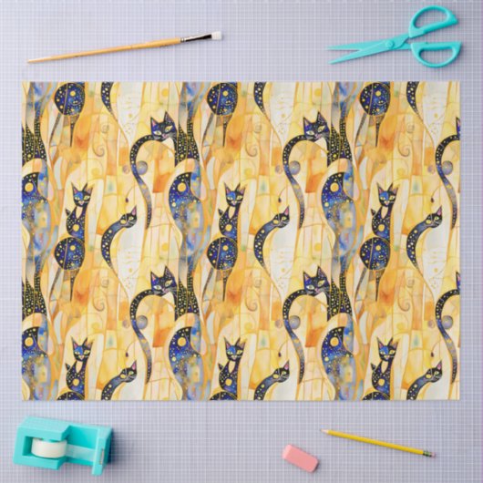 Abstract kattenweefselpapier tissuepapier (Craft)