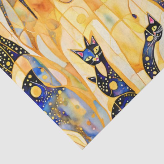 Abstract kattenweefselpapier tissuepapier (Detail)