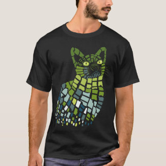 Abstract katteontwerp t-shirt