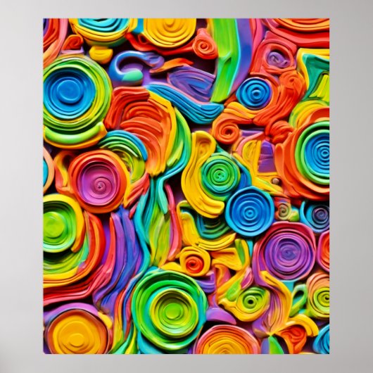 Abstract Keramisch Geluk Poster (Voorkant)