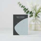 ABSTRACT KERAMISCH ZWART GRIJS STUD OORBEL DISPLAY VISITEKAARTJE (Staand voorkant)