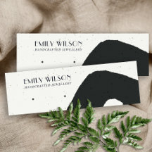 ABSTRACT KERAMISCH ZWART WIT STUD OORBEL DISPLAY