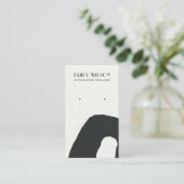 ABSTRACT KERAMISCH ZWART WIT STUD OORBEL DISPLAY VISITEKAARTJE (Staand voorkant)