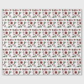 Abstract, Kerst design in rood, & groen Cadeaupapier (Vlak)