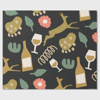 Abstract Kerst Goud Cadeaupapier
