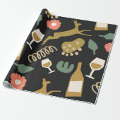 Abstract Kerst Goud Cadeaupapier (Uitgerold)