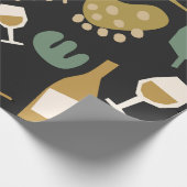 Abstract Kerst Goud Cadeaupapier (Hoek)