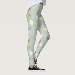 Abstract kerstballen naadloos patroon leggings