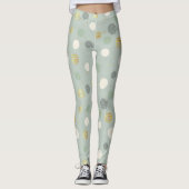 Abstract kerstballen naadloos patroon leggings (Voorkant)
