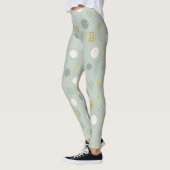 Abstract kerstballen naadloos patroon leggings (Links)