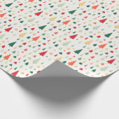 Abstract kerstbomen in scandinavië cadeaupapier (Hoek)