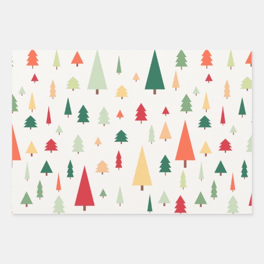 Abstract kerstbomen in scandinavië inpakpapier vel (Voorkant 2)