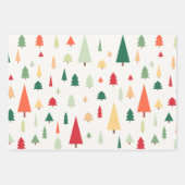 Abstract kerstbomen in scandinavië inpakpapier vel (Voorkant)