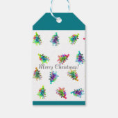 Abstract kerstboom cadeau label. cadeaulabel (Voorkant)