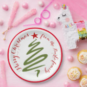 Abstract kerstboom papier Bord (Feest)