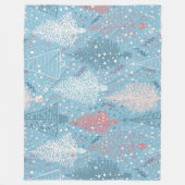 Abstract kerstboompatroon 2 fleece deken (Voorkant)