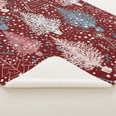 Abstract kerstboompatroon 3 sherpa deken (3/4)