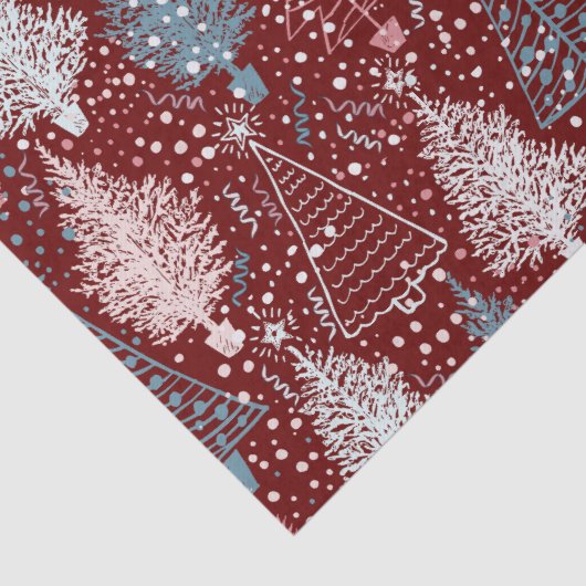 Abstract kerstboompatroon 3 tissuepapier (Detail)