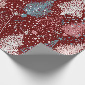 Abstract kerstboompatroon cadeaupapier (Hoek)