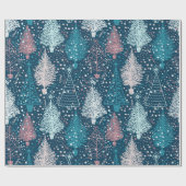 Abstract kerstboompatroon cadeaupapier (Vlak)